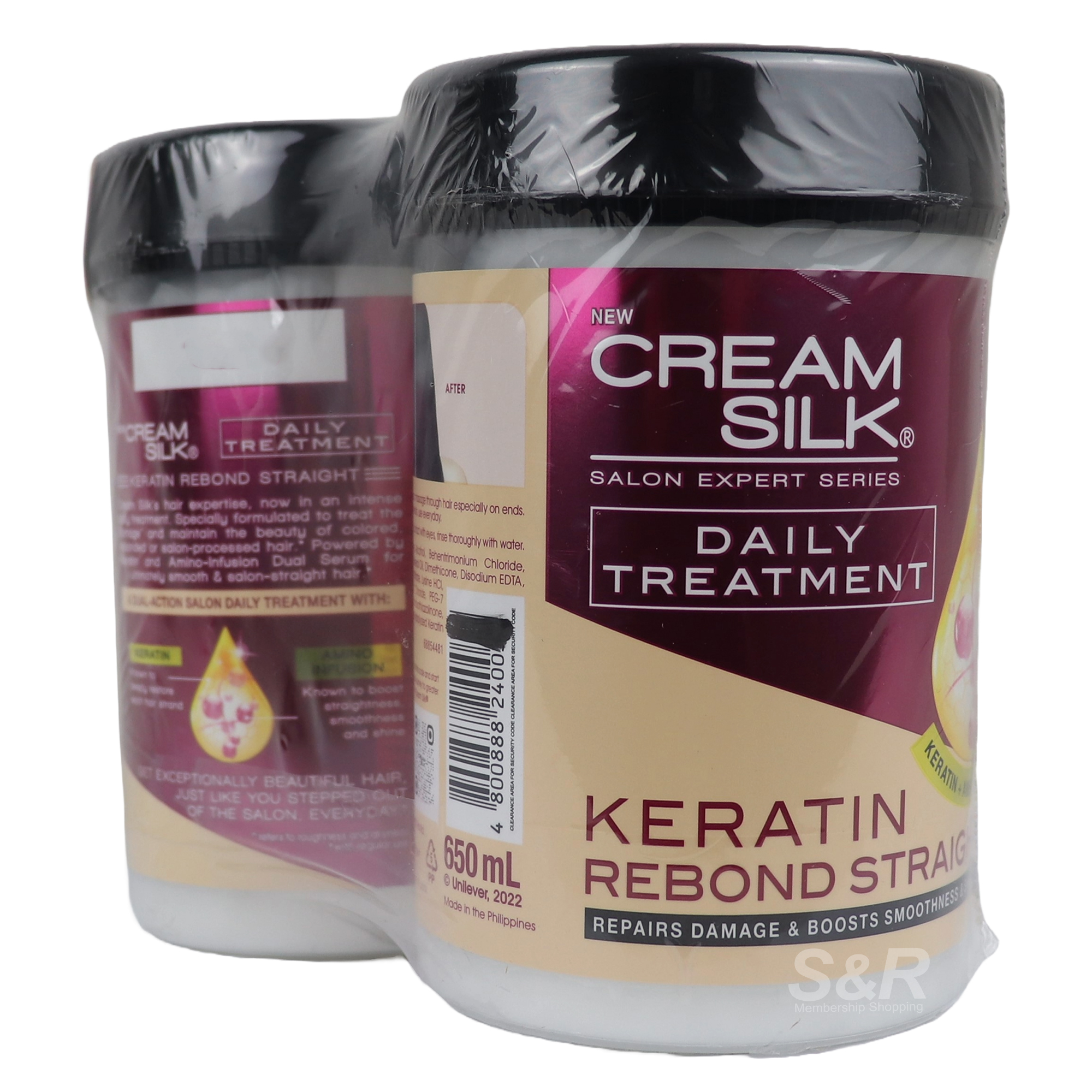 Cream SIlk Daily Treatment Keratin Rebond Straight 2x650mL Cream SIlk Daily Treatment Keratin Rebond Straight 2x650mL